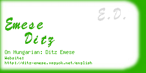 emese ditz business card